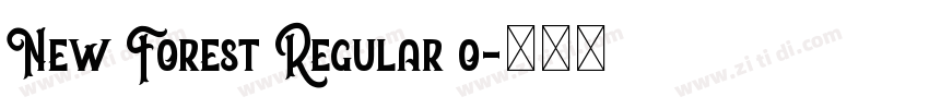 New Forest Regular o字体转换